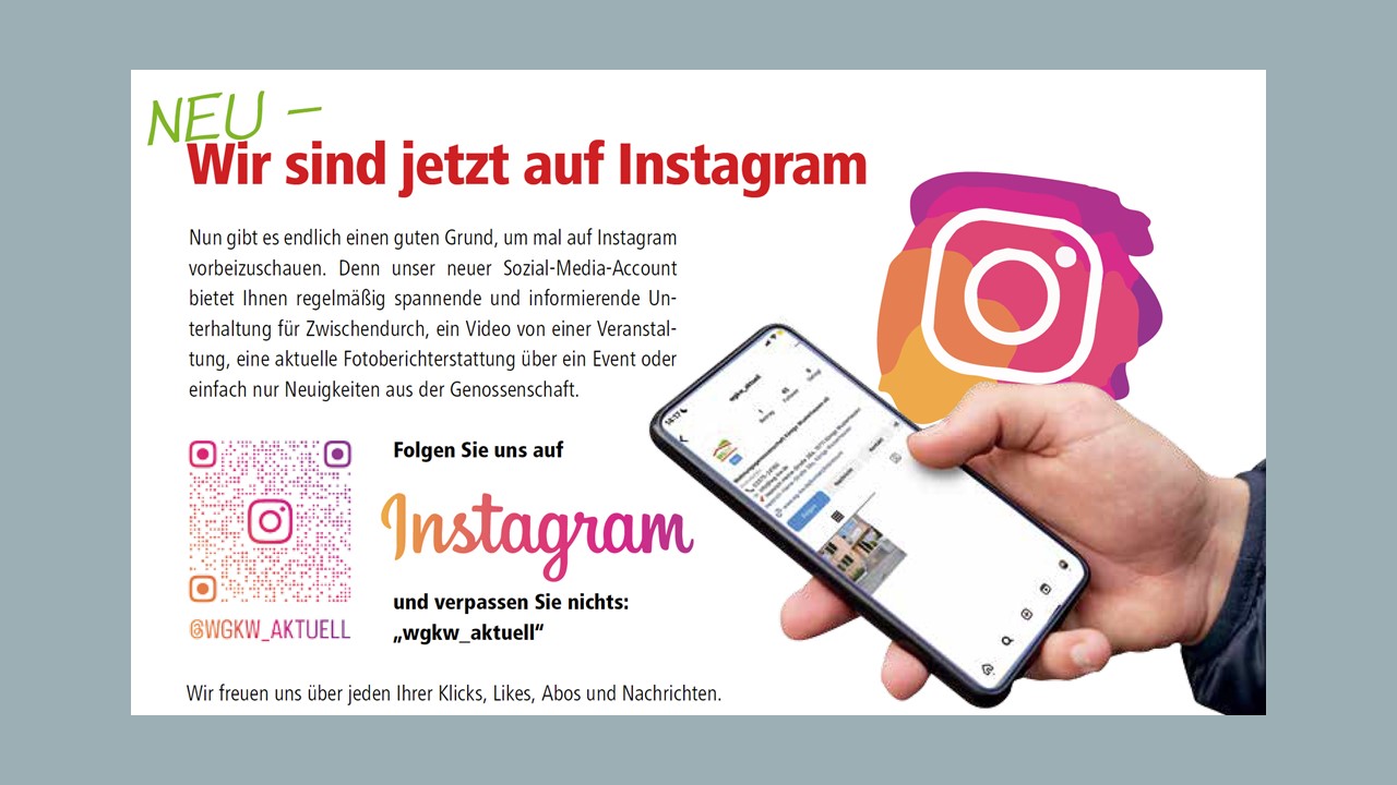 Wir_sind_neu_auf_Instagram Wohnungsgenossenschaft Königs Wusterhausen eG – Neuigkeiten Übersicht