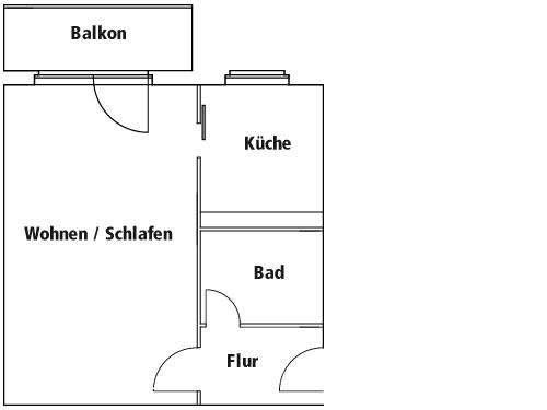 Beispiel 1 Raum-Wohnung