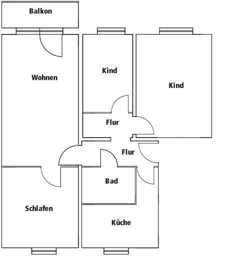 Beispielbild 4 Raum Wohnung